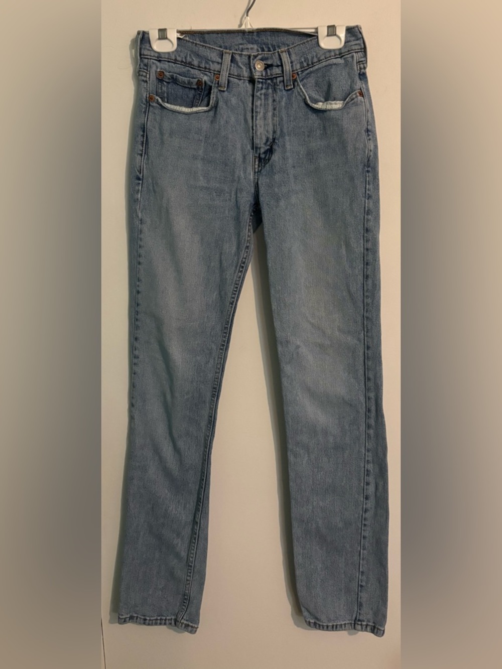 Levi's 514 Mens Sz 29x32 Straight‎ Leg Slim Fit Cotton Elastane Light Wash